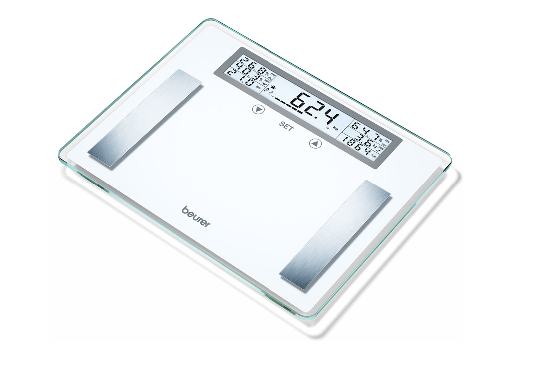 Op risico Schrijf een brief Metafoor Glass diagnostic scale XXL up to 200 kg with BMI calculation Beurer BG51  transparent (CHF 54) - Wellness Products Switzerland