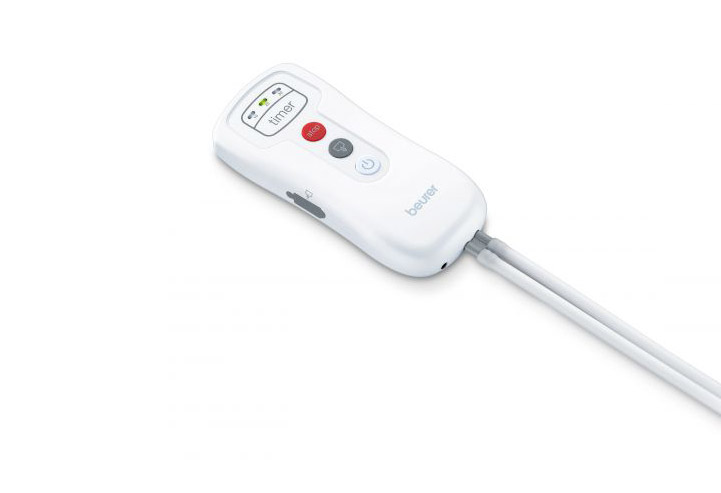 The Beurer FM 150 vein trainer has a manual switch for the settings