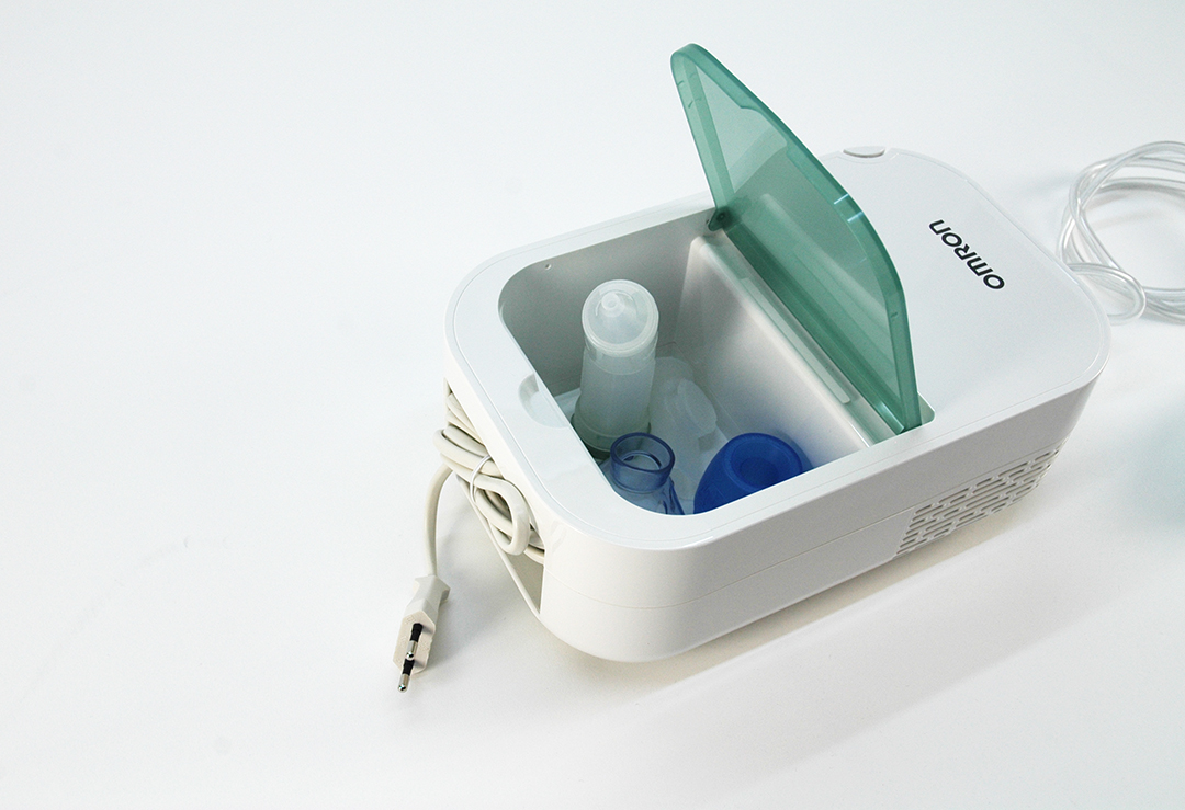 The Omron DuoBaby inhaler has a compact design