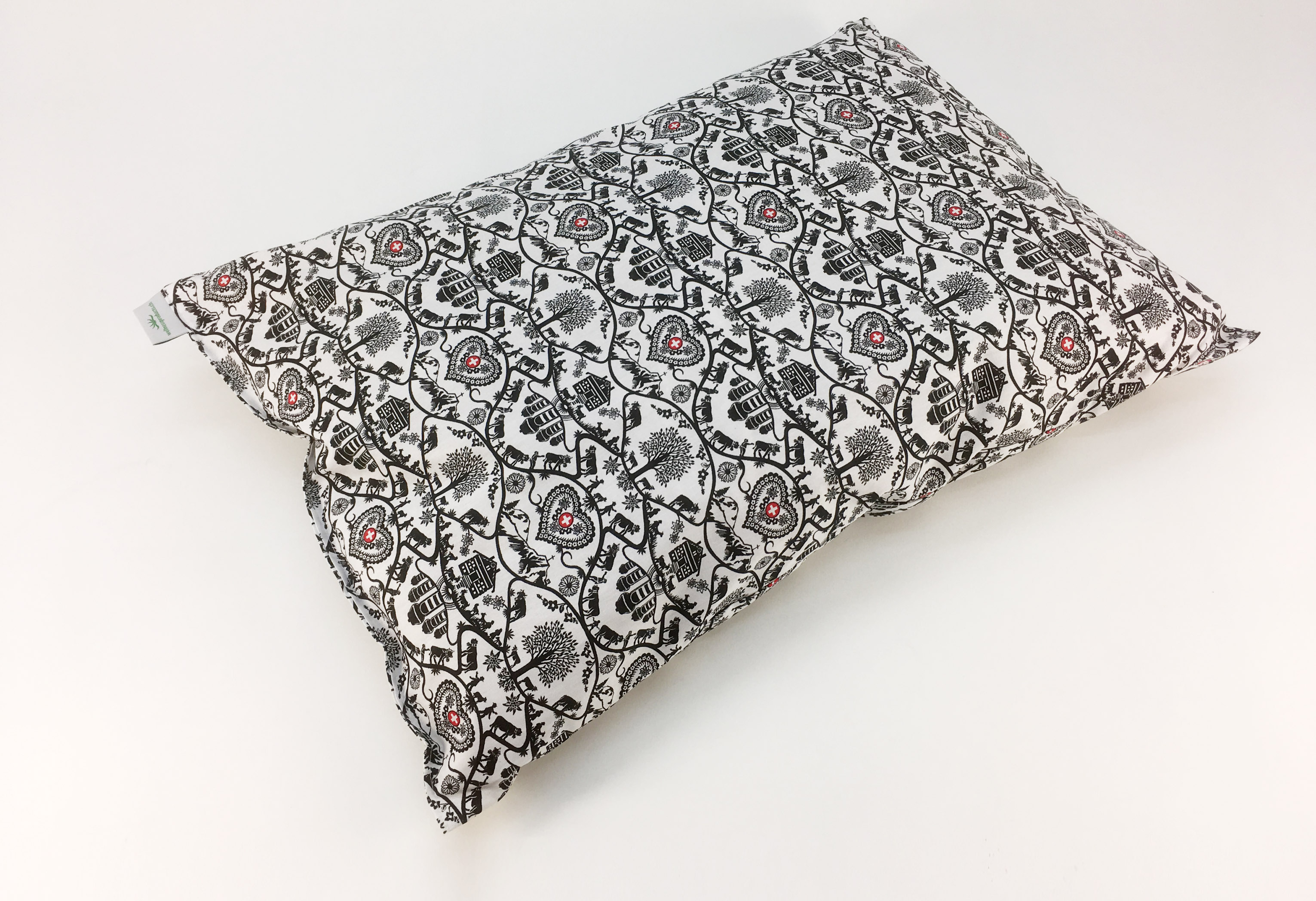 Pillow with Swiss Pine chips & sheep wool 40 x 60 cm