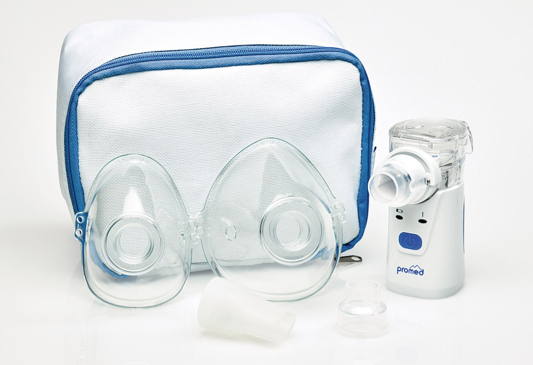The Promed INH-2.1 ultrasonic inhaler offers a high nebulization rate
