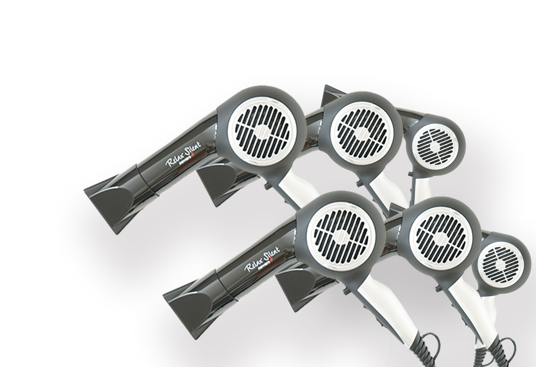 Set of 6 Novars Relax Silent hair dryers