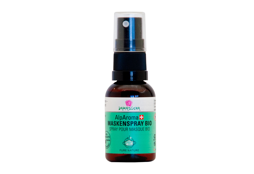 Organic mask spray: blend of 100% natural essential oils and ethyl alcohol