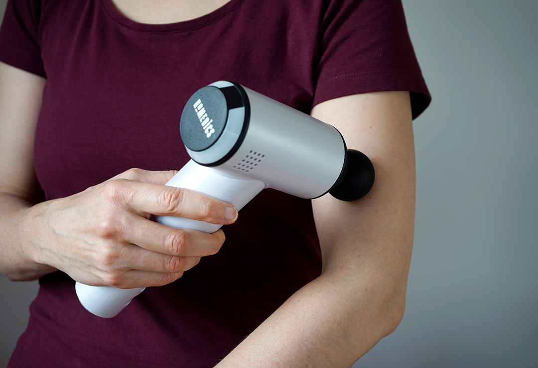 The Homedics Physio Massage Gun is ideal for self-treatment