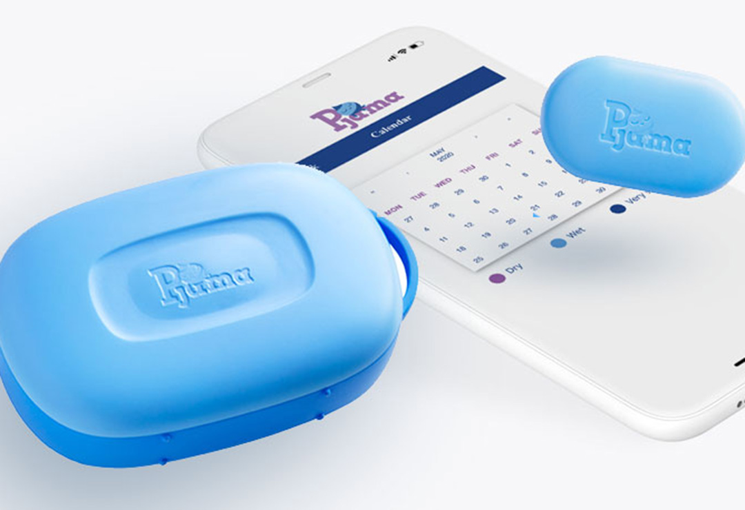 Der Pjama-Bettnässer-Alarm lässt sich mit der Pjama-App nutzen