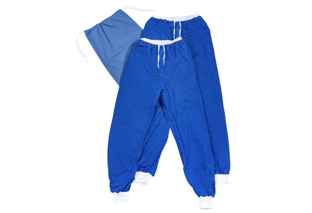 Lot de 2x pantalons de mouillage de lit Pjama bleu et 1x sac de Pjama 