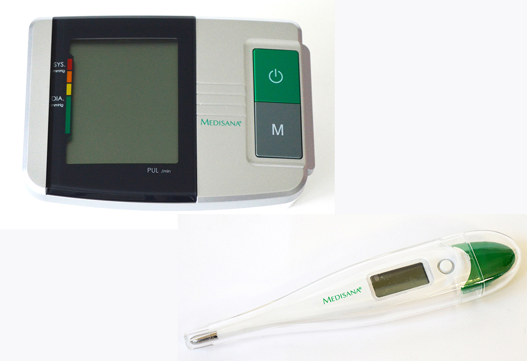 Sfigmomanometro da braccio Medisana MTS e termometro clinico Medisana TM700