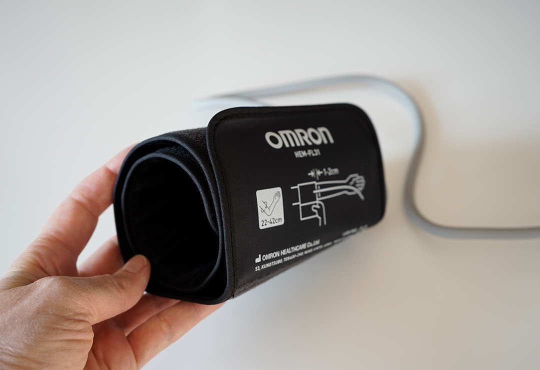 The Omron M3 Comfort operates on batteries or on mains with an optional AC adapter. A comfortable adult cuff is supplied.