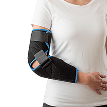 You can wear the Cubitumed elbow fixation orthosis on the right or left arm