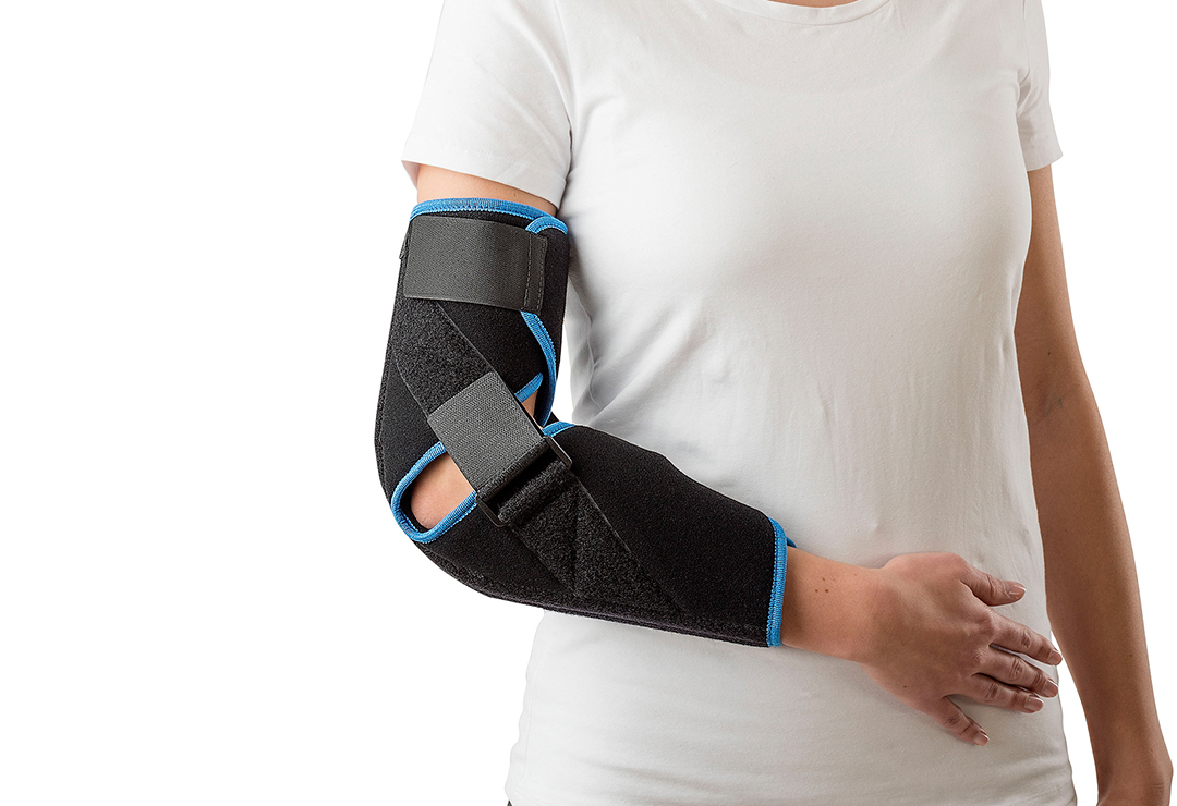 Die Cubitumed Ellbogen-Fixierungsorthese kann am rechten oder linken Arm getragen werden