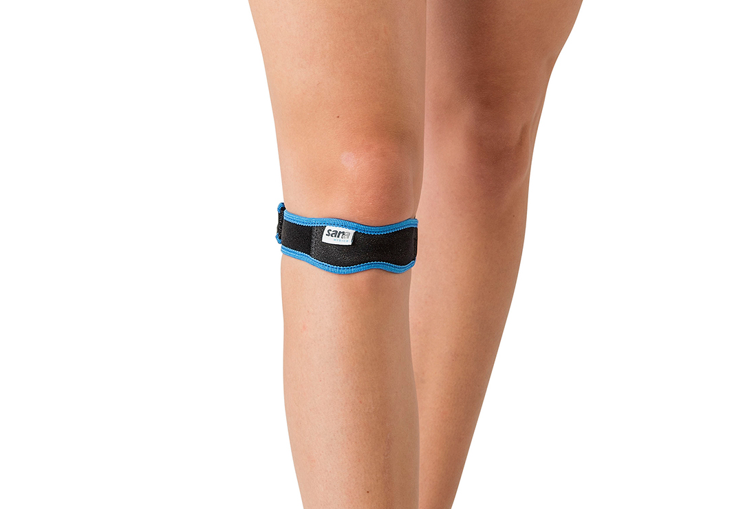 Das Genufix Infrapatellarband kann am rechten oder linken Knie getragen werden