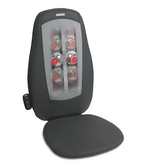Massage pad for most of the chairs and office chairs, with wheels, shiatsu massage and a relaxing heat function for the entire back.