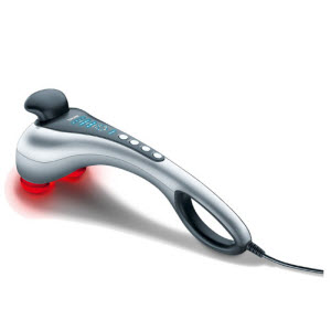 Continuously adjustable massage intensity.